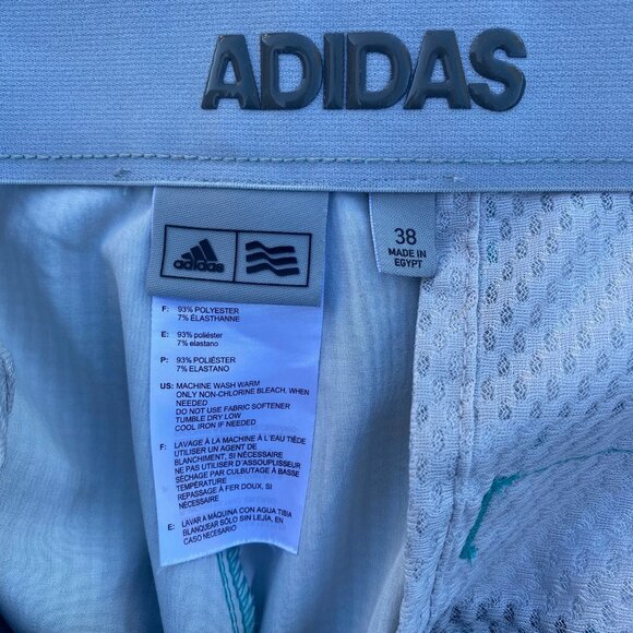Adidas Ultimate 365 Gingham Woven Sport Green Grey Men's Golf Shorts sz 38 - Picture 6 of 6